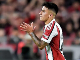 “Qué lindo jugar acá”: el posteo de Thiago Almada