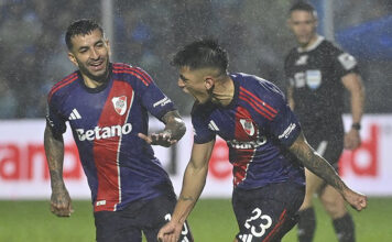 Almada lo festejó con el corazón